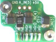 Handbestückte Leiterplatte mit unterschiedlichen SMD Bauteilen.